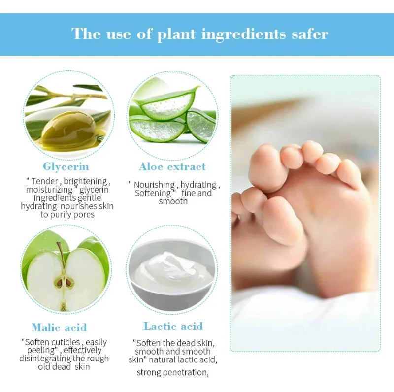 Exfoliating Foot Mask Foot SPA Pedicure Socks Removing Dead Skin Whitening Heels Feet Peeling Anti Cracked Foot Skin Care