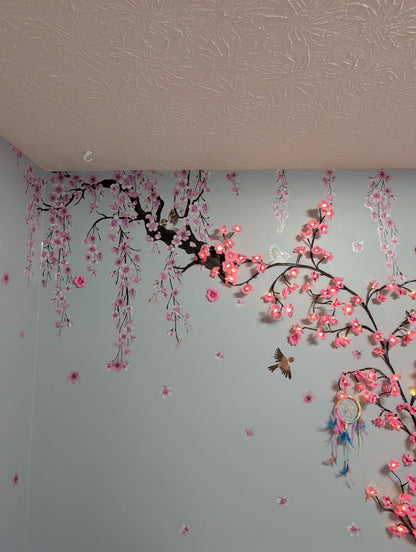 Cherry Blossom Tree Lights, USB Powered Vine With 96 LEDs