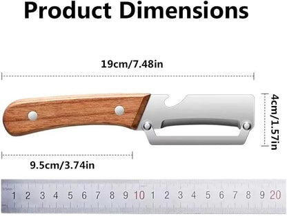 Premium Wooden Handle Stainless Steel Multifunction Peeler